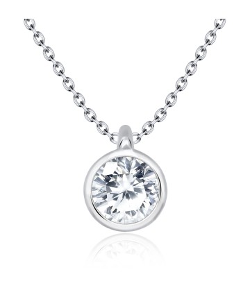 Necklace Silver Sparkling Circle SPE-82n